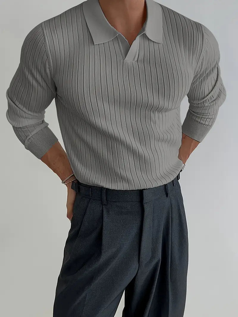 MUSKELFIT-STRICKPULLOVER