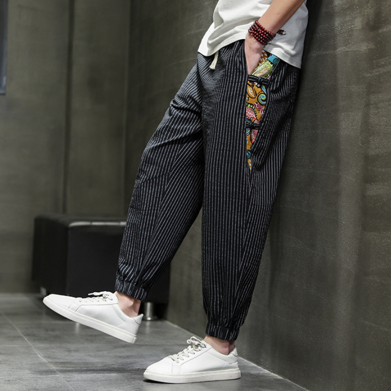 SOHO ART STRIPED JOGGERS