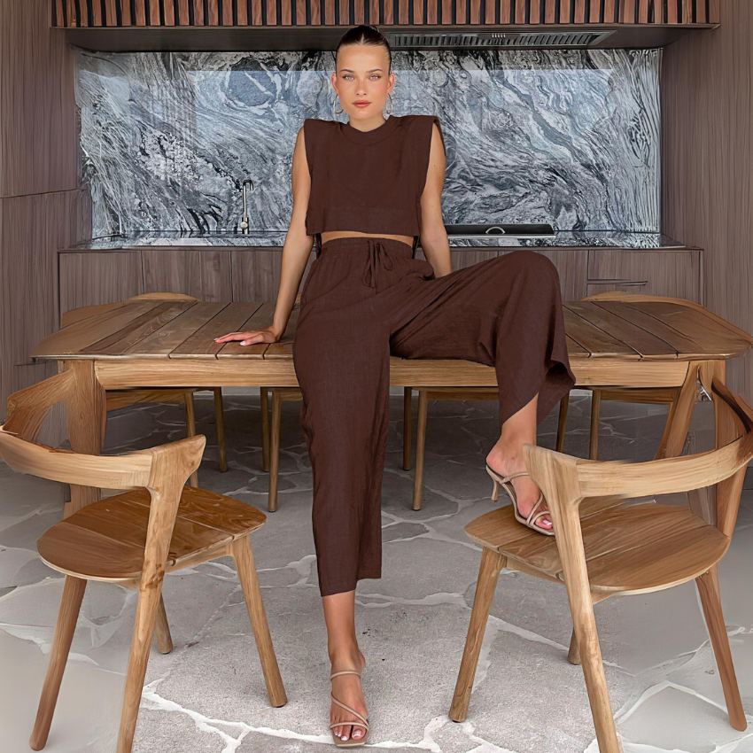 Elysia Linen Co-Ord Set