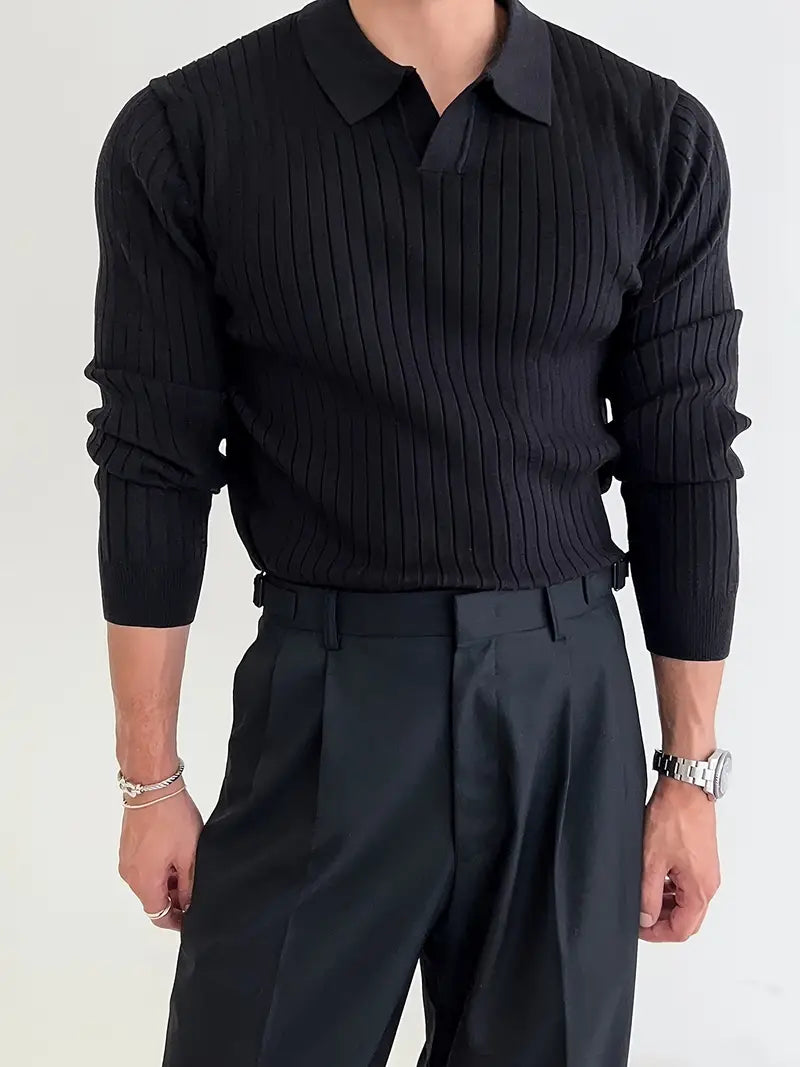 MUSKELFIT-STRICKPULLOVER