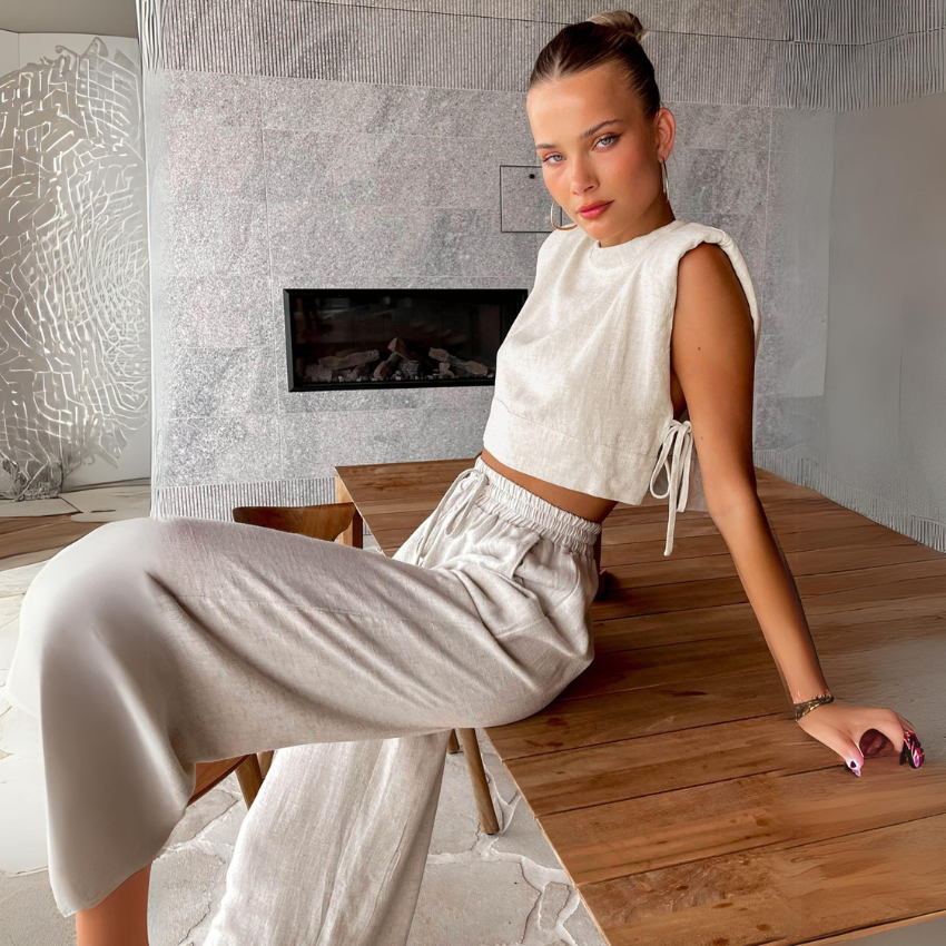 Elysia Linen Co-Ord Set