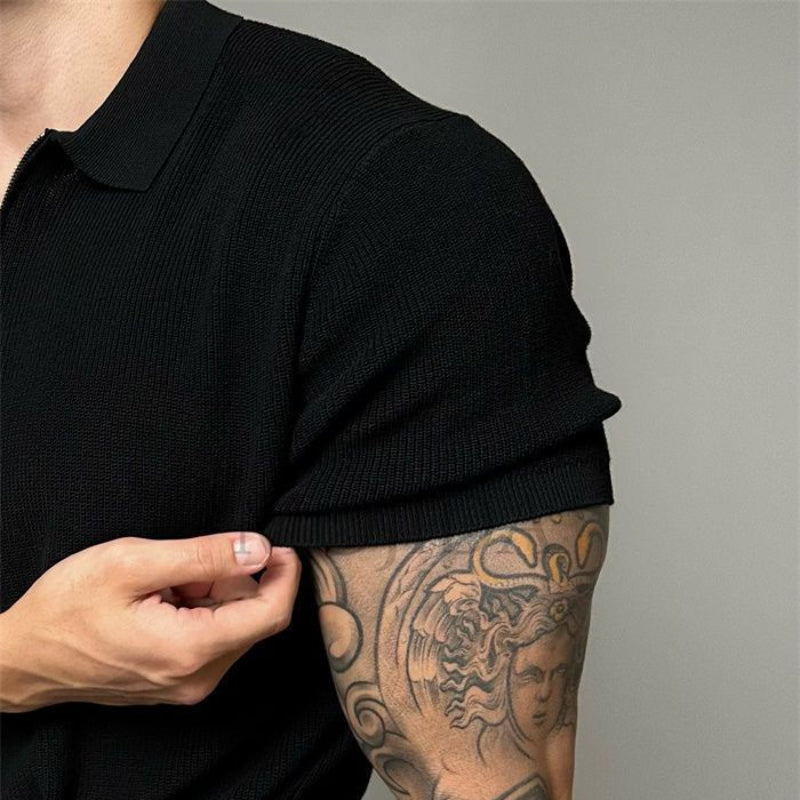BRANDO ZIP POLO SHIRT