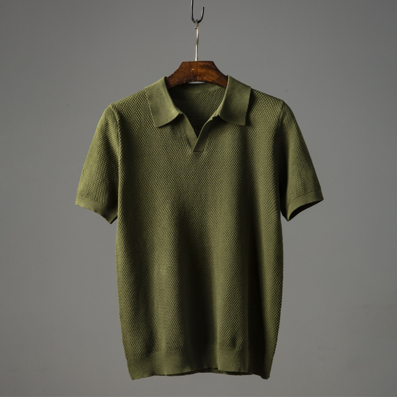 RENZO TEXURED COTTON POLO