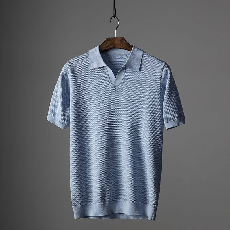 RENZO TEXURED COTTON POLO