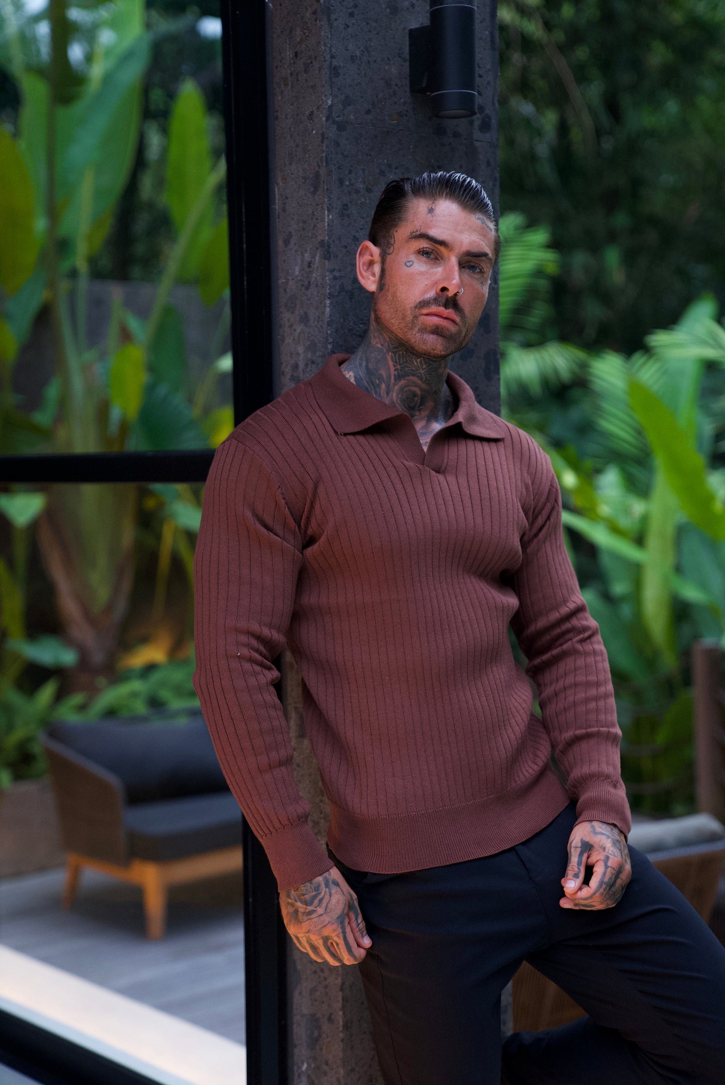 MUSKELFIT-STRICKPULLOVER