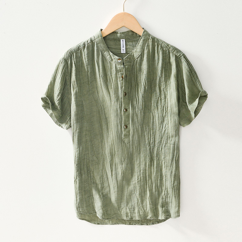 TERRA LINEN GRANDAD SHIRT