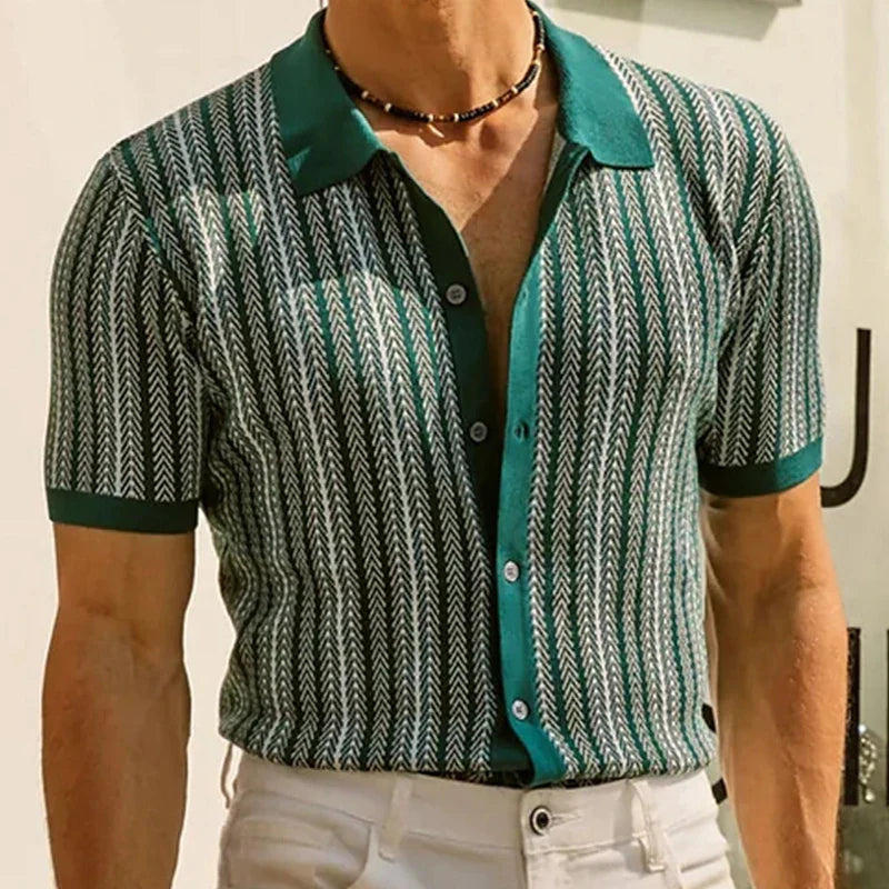 Miragé™ Herringbone Button-Down