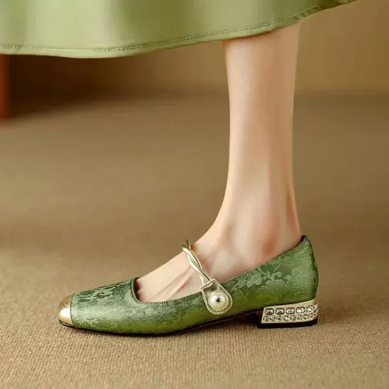 Valencia Jewel Heel Pumps