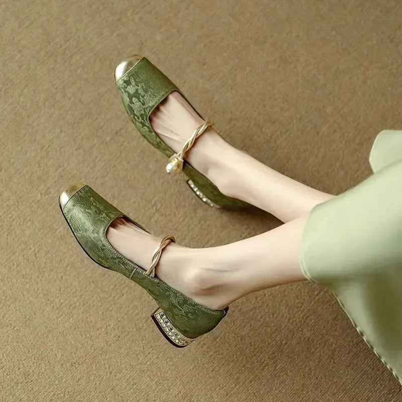 Valencia Jewel Heel Pumps