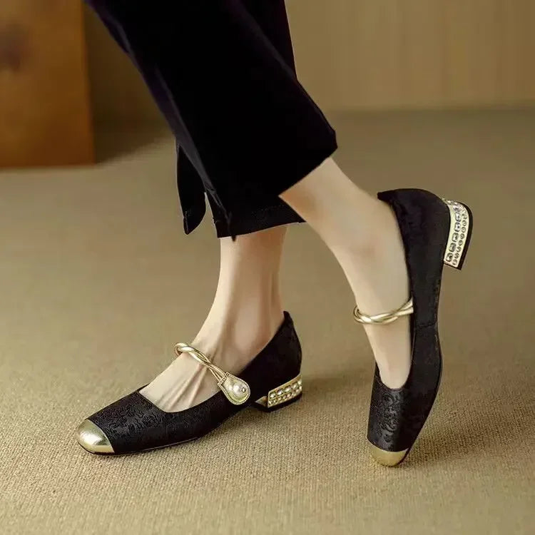 Valencia Jewel Heel Pumps