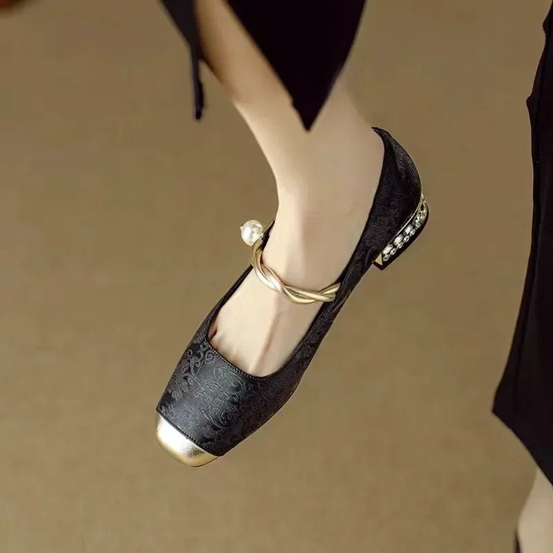 Valencia Jewel Heel Pumps