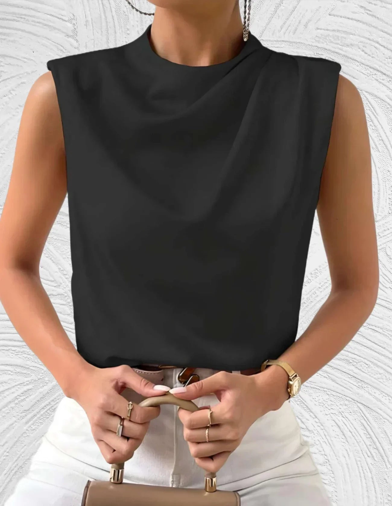 ELIRA SATIN BUTTON-UP BLOUSE