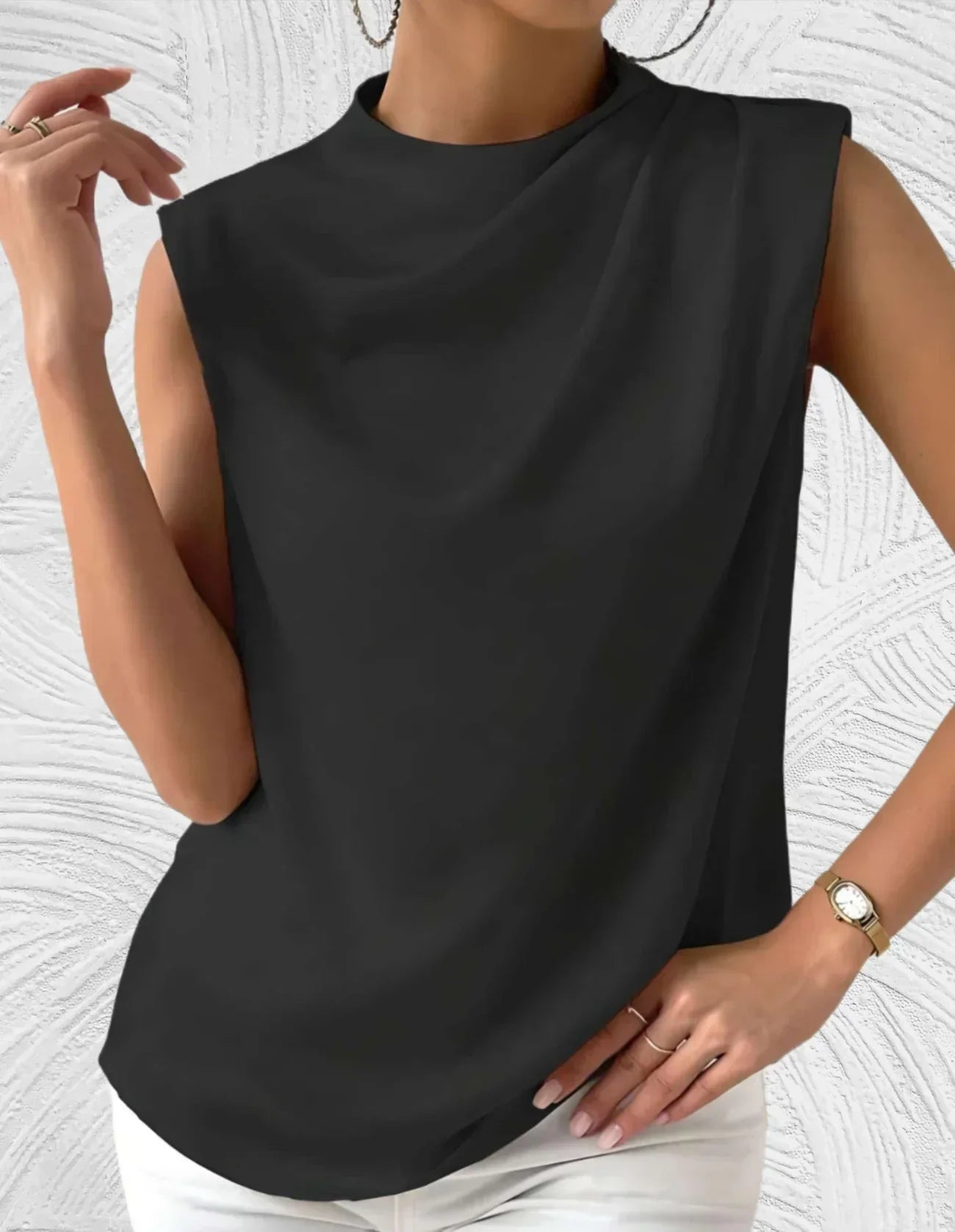 ELIRA SATIN BUTTON-UP BLOUSE