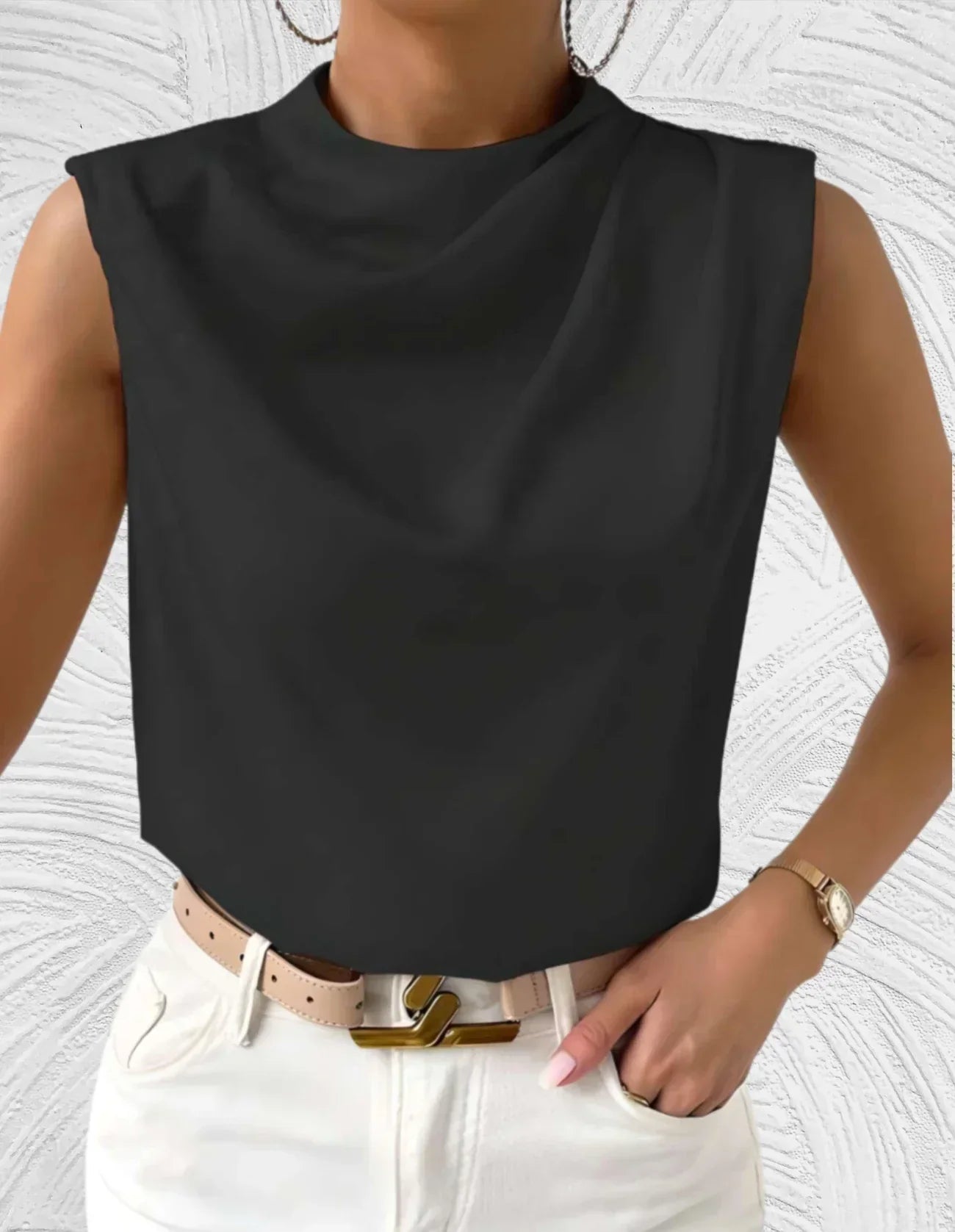 ELIRA SATIN BUTTON-UP BLOUSE
