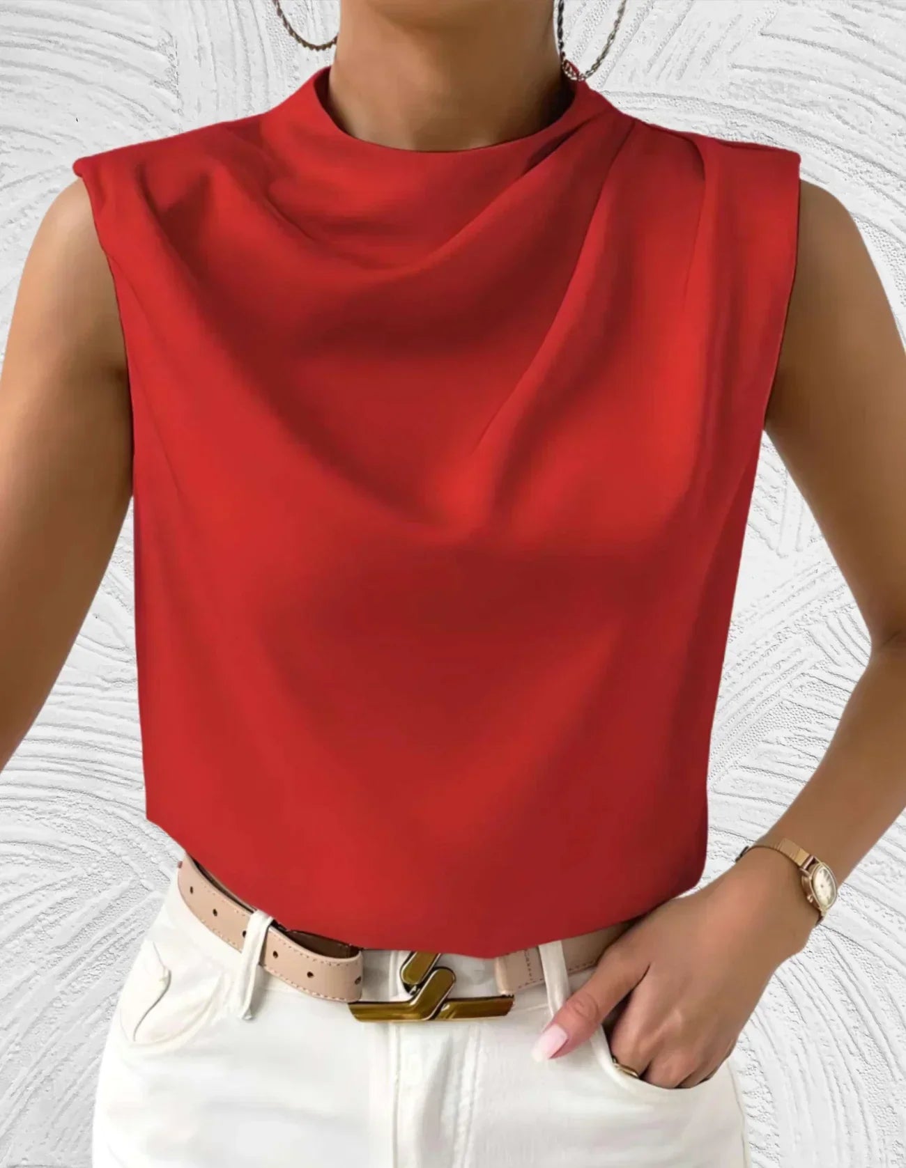 ELIRA SATIN BUTTON-UP BLOUSE