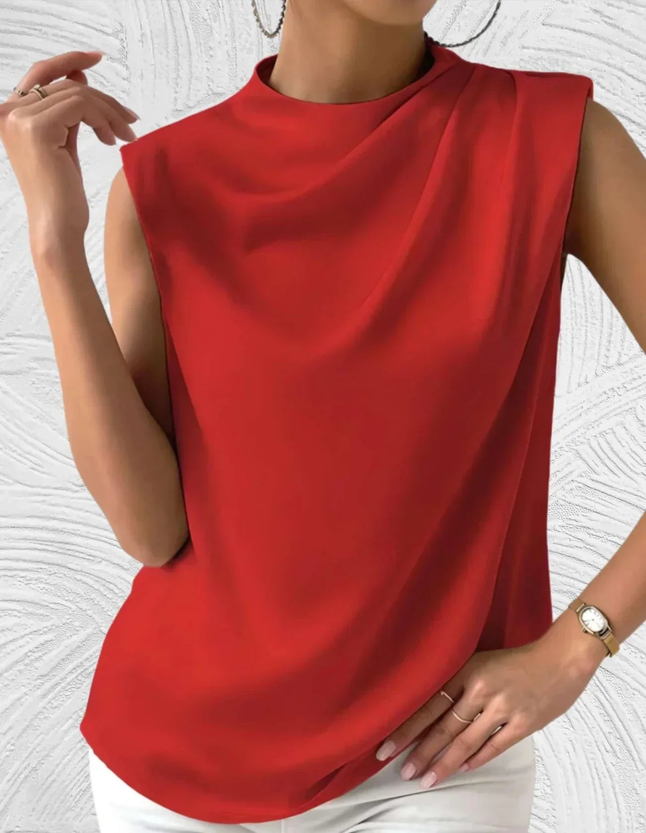 ELIRA SATIN BUTTON-UP BLOUSE