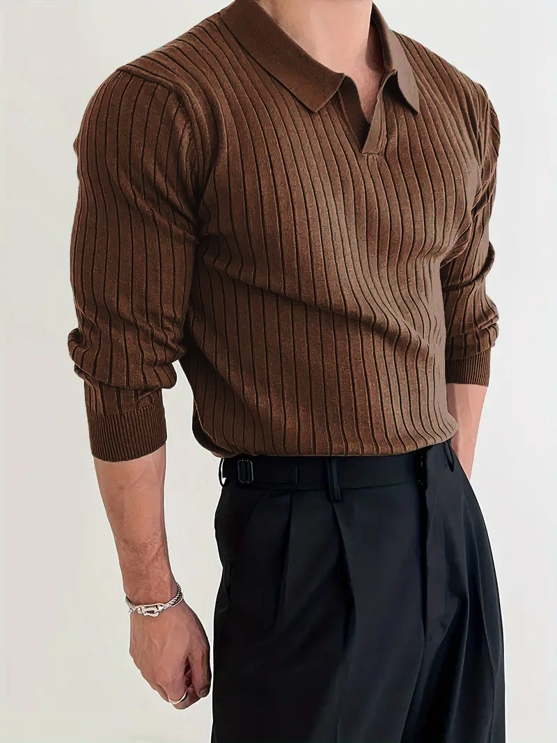 MUSKELFIT-STRICKPULLOVER