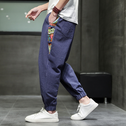 SOHO ART STRIPED JOGGERS