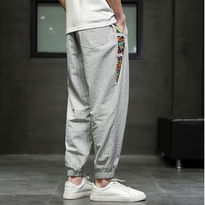 SOHO ART STRIPED JOGGERS