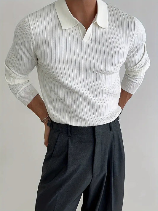 MUSKELFIT-STRICKPULLOVER