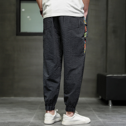 SOHO ART STRIPED JOGGERS