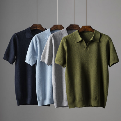 RENZO TEXURED COTTON POLO