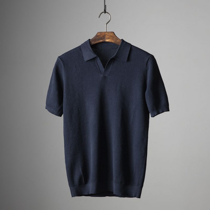 RENZO TEXURED COTTON POLO