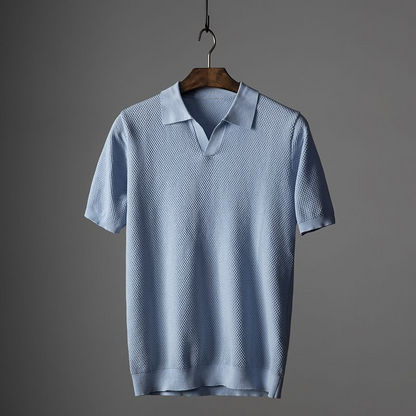 RENZO TEXURED COTTON POLO