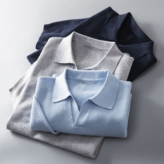 RENZO TEXURED COTTON POLO