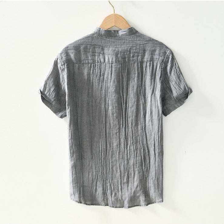 TERRA LINEN GRANDAD SHIRT