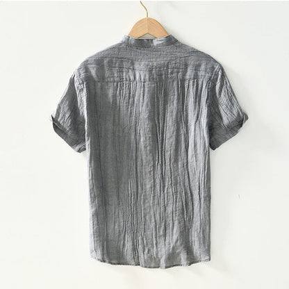 TERRA LINEN GRANDAD SHIRT
