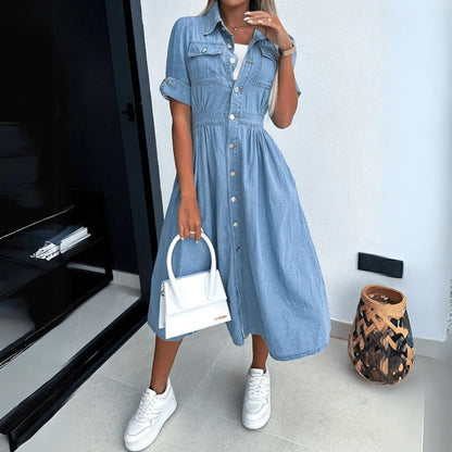 SIENA DENIM MIDI DRESS