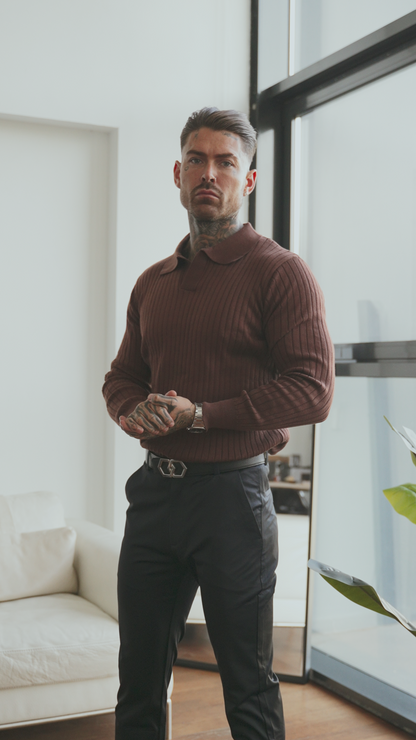 MUSKELFIT-STRICKPULLOVER