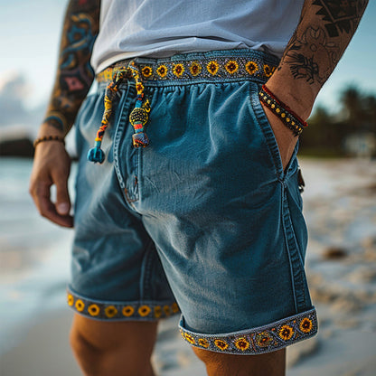 SOLEIL EMBROIDERED SHORTS