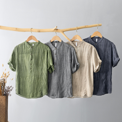 TERRA LINEN GRANDAD SHIRT