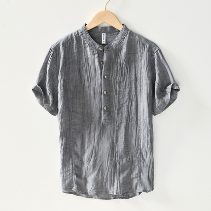 TERRA LINEN GRANDAD SHIRT