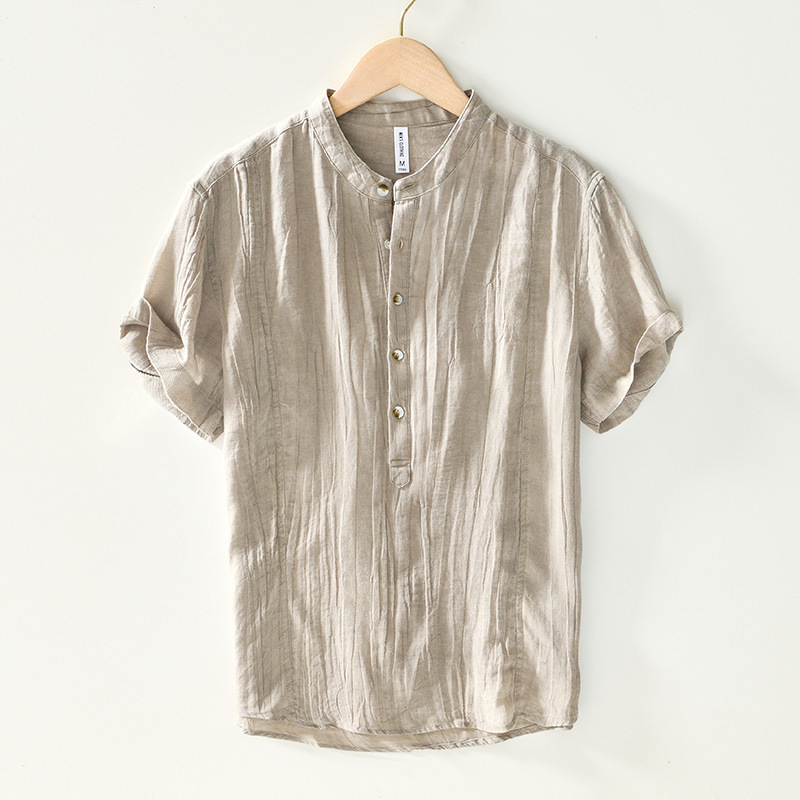 TERRA LINEN GRANDAD SHIRT