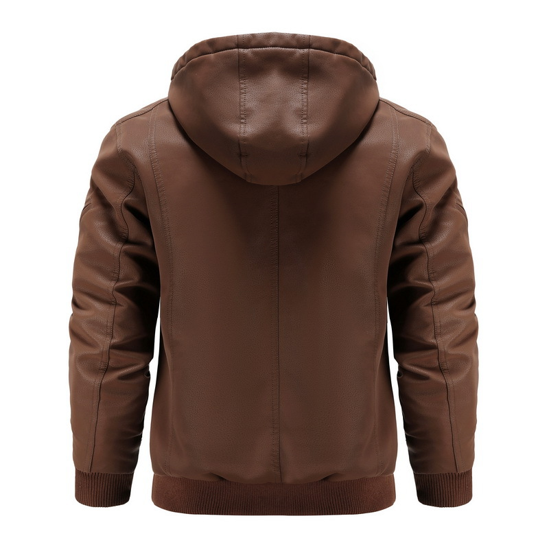 DANTE LEATHER HOODED JACKET