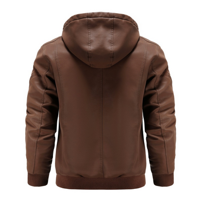 DANTE LEATHER HOODED JACKET