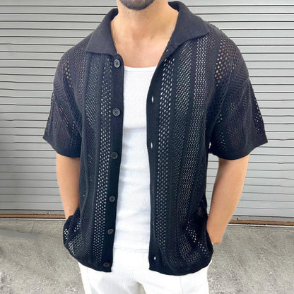 CORVIN OPEN KNIT SHIRT