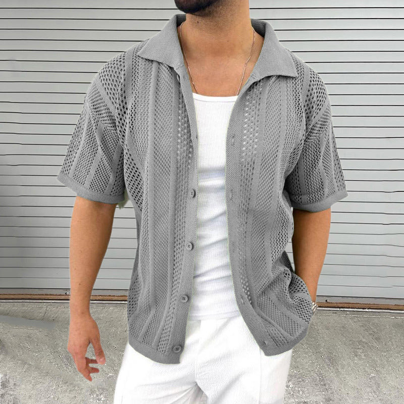 CORVIN OPEN KNIT SHIRT