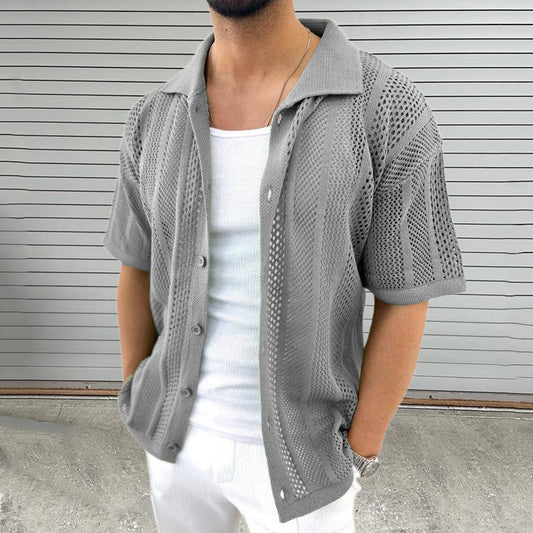 CORVIN OPEN KNIT SHIRT