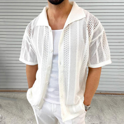 CORVIN OPEN KNIT SHIRT