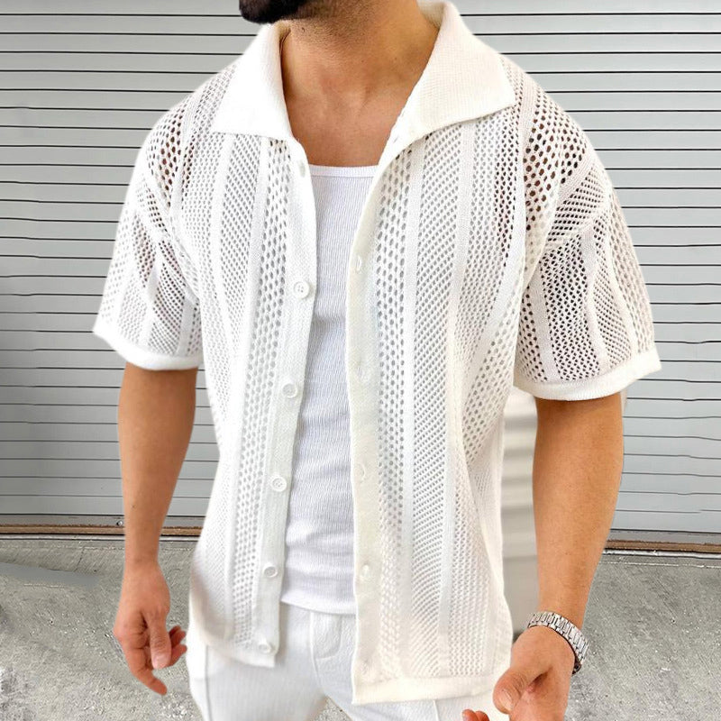 CORVIN OPEN KNIT SHIRT