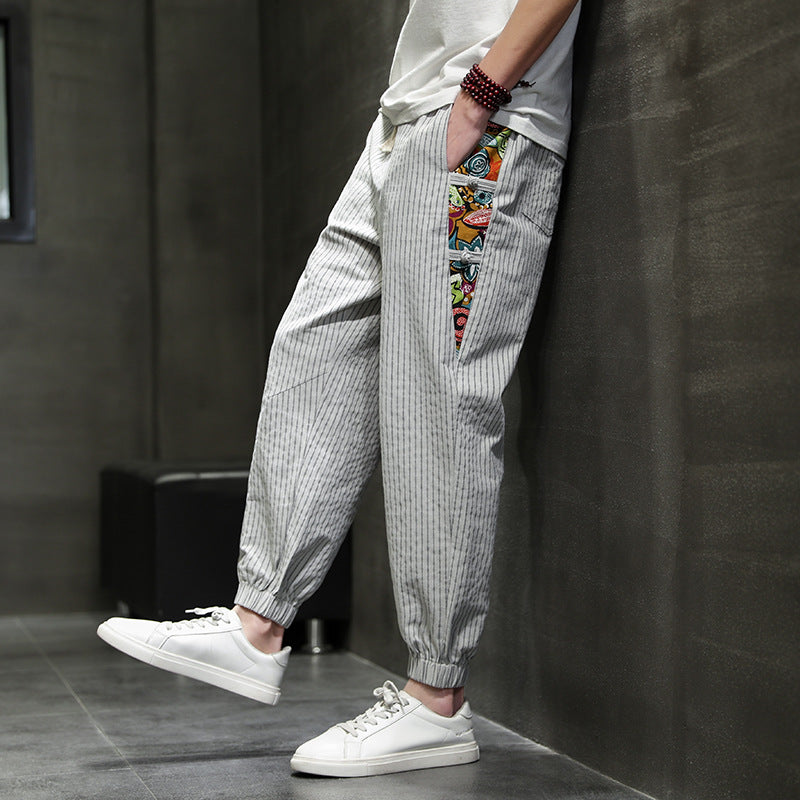 SOHO ART STRIPED JOGGERS