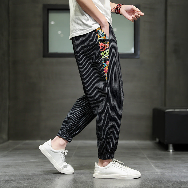 SOHO ART STRIPED JOGGERS