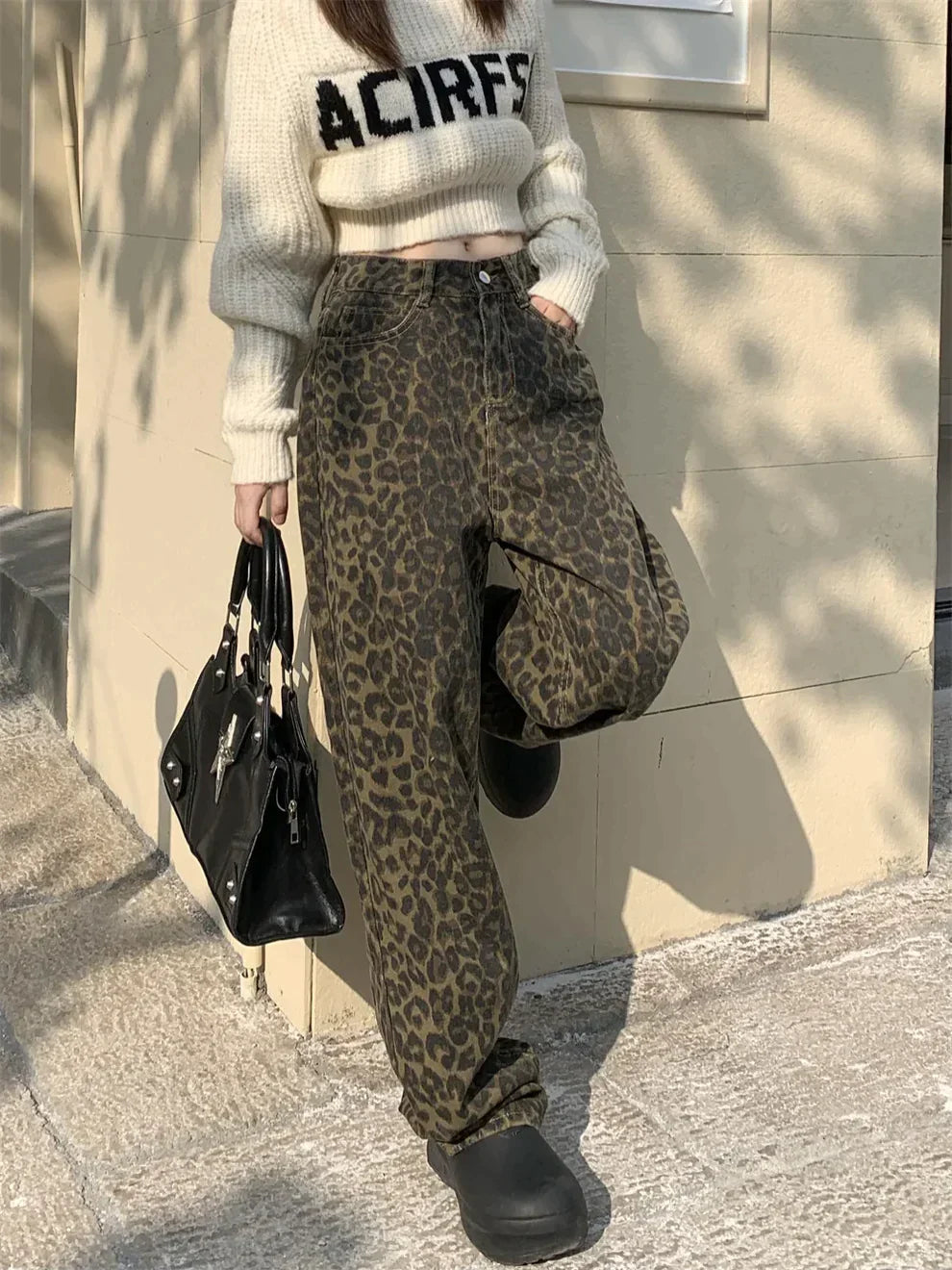 SAVANNAH HIGH RISE LEOPARD JEANS