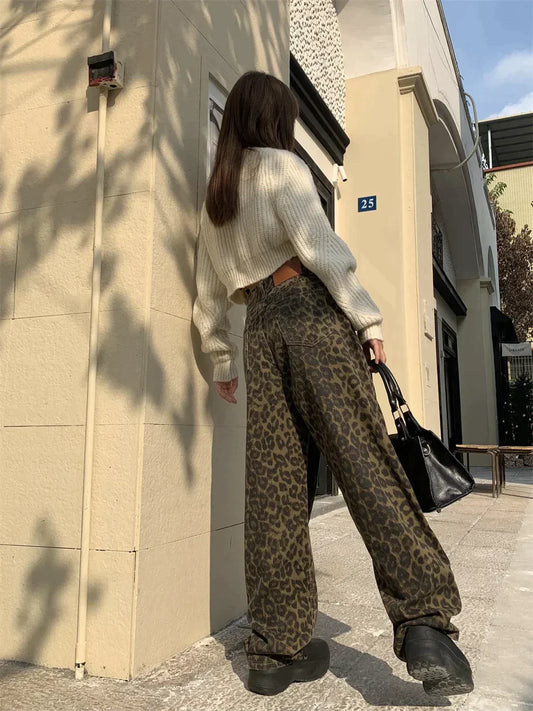 SAVANNAH HIGH RISE LEOPARD JEANS