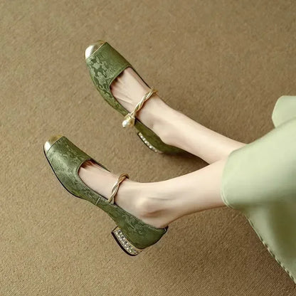 Valencia Jewel Heel Pumps
