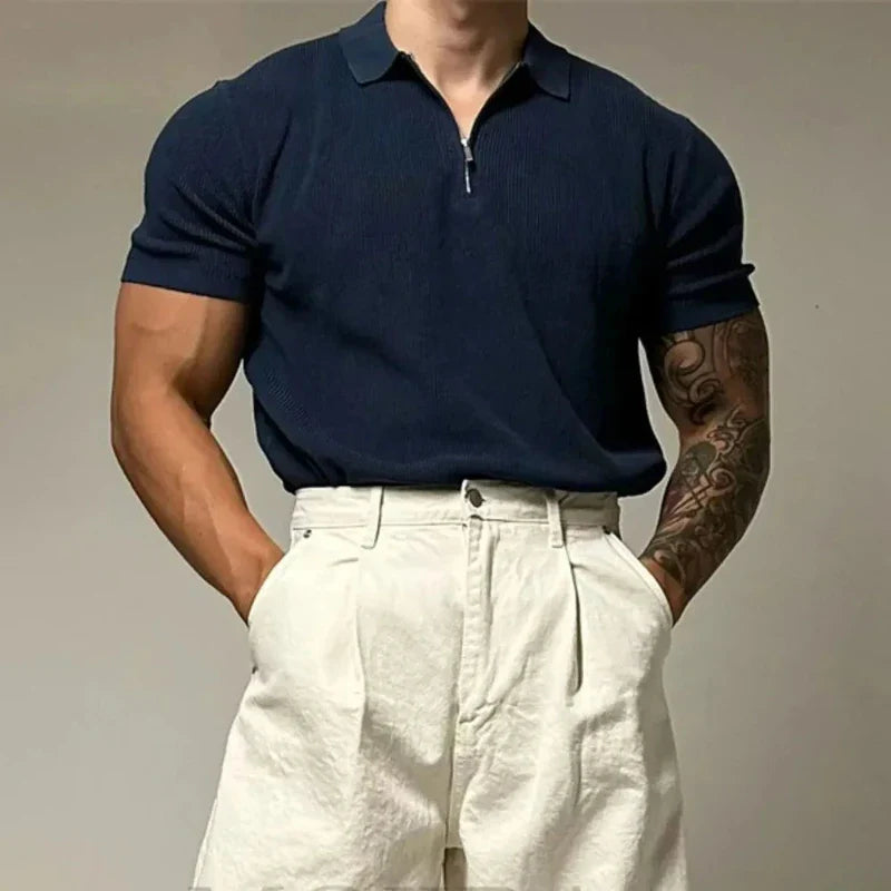 BRANDO ZIP POLO SHIRT